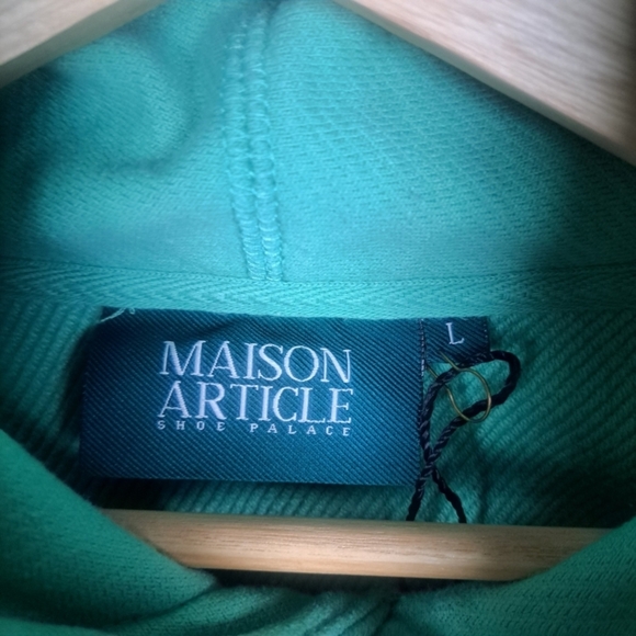 Maison Article Shoe Palace Men's L Oversized Terry Pullover Hoodie Jade - Picture 3 of 14